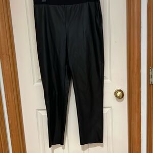 Black never worn faux leather with side zipper